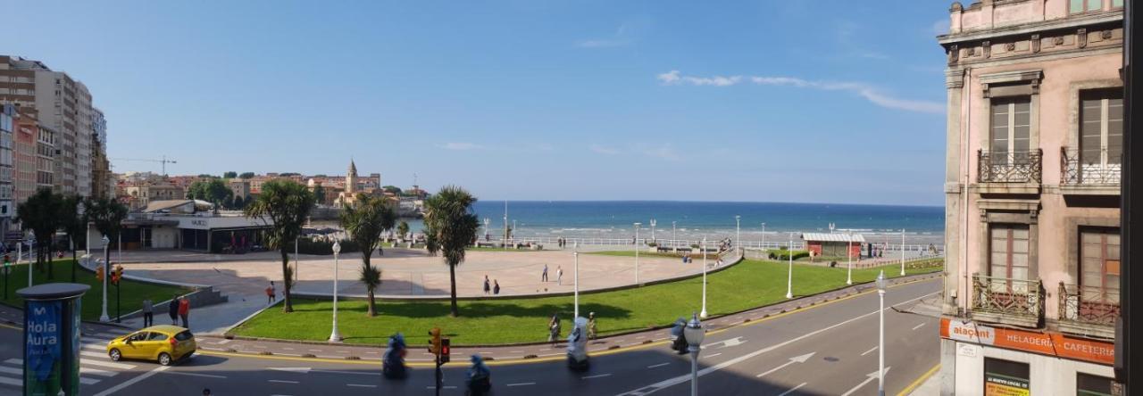Apartamento La Escalerona Con Vistas Al Mar Lejlighed Gijón Eksteriør billede