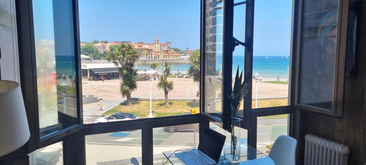 Apartamento La Escalerona Con Vistas Al Mar Lejlighed Gijón Eksteriør billede
